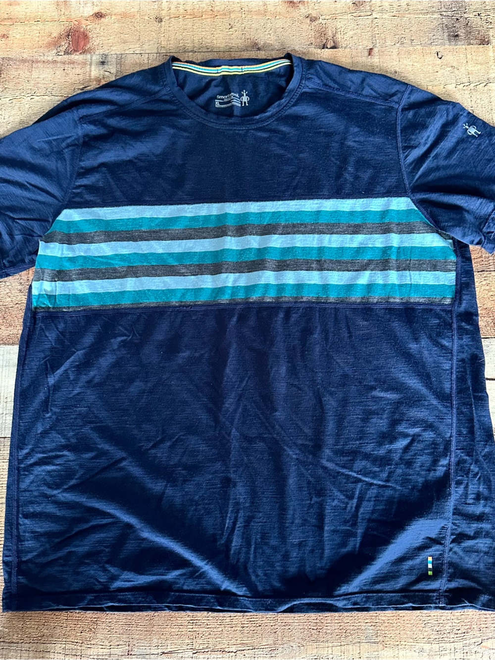 Smartwool Navy Blue Striped Men's Shirt